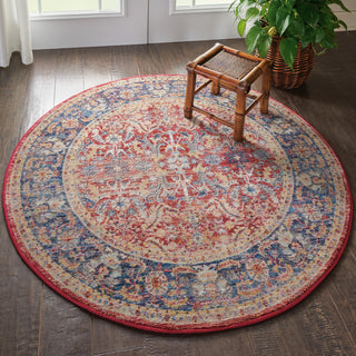 Nourison Ankara Global ANR02 Red Area Rug Room Image Feature