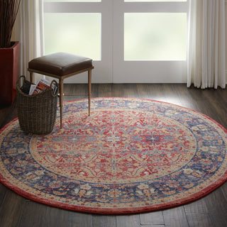 Nourison Ankara Global ANR02 Red Area Rug Corner Image