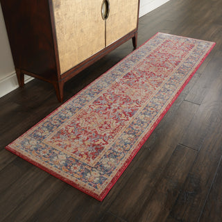 Nourison Ankara Global ANR02 Red Area Rug Corner Image