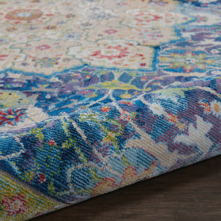 Nourison Ankara Global ANR03 Blue Area Rug Corner Image
