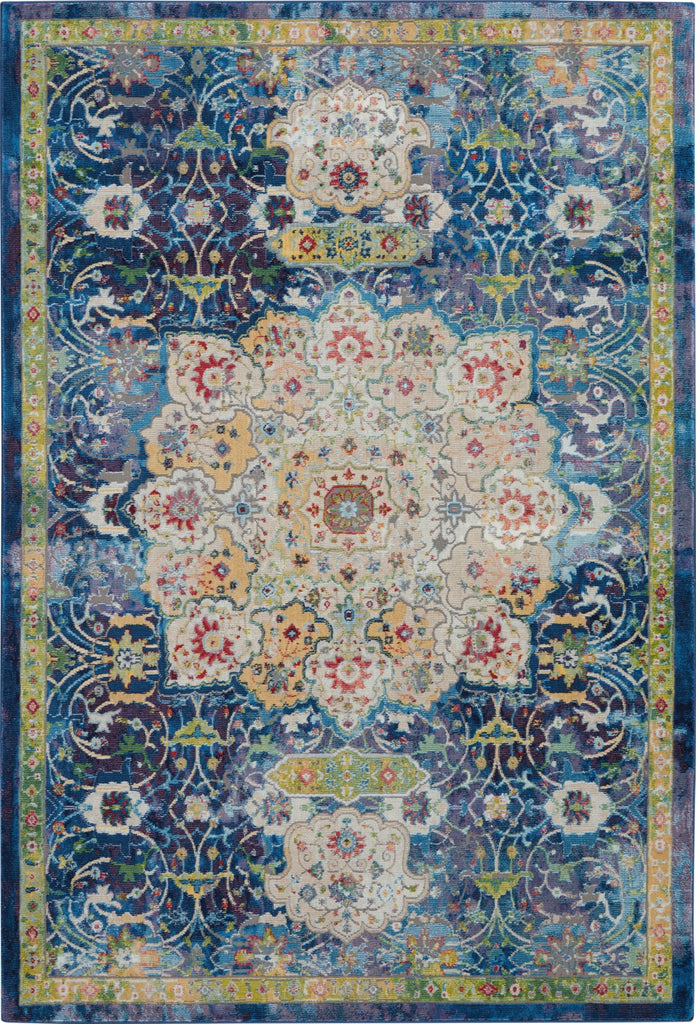 Nourison Ankara Global ANR03 Blue Area Rug main image