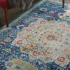 Nourison Ankara Global ANR03 Blue Area Rug Corner Image