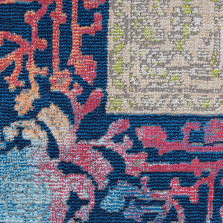 Nourison Ankara Global ANR04 Blue Multicolor Area Rug Swatch Image