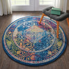 Nourison Ankara Global ANR04 Blue Multicolor Area Rug Corner Image