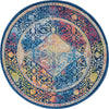 Nourison Ankara Global ANR04 Blue Multicolor Area Rug Main Image