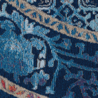 Nourison Ankara Global ANR04 Blue Multicolor Area Rug Swatch Image