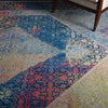 Nourison Ankara Global ANR04 Blue Multicolor Area Rug Corner Image