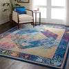 Nourison Ankara Global ANR04 Blue Multicolor Area Rug Room Image Feature