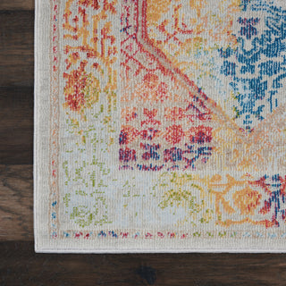 Nourison Ankara Global ANR04 Ivory Multicolor Area Rug Detail Image