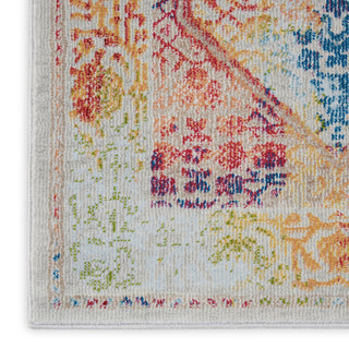 Nourison Ankara Global ANR04 Ivory Multicolor Area Rug Texture Image