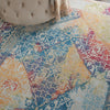 Nourison Ankara Global ANR04 Ivory Multicolor Area Rug Corner Image