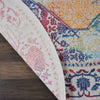 Nourison Ankara Global ANR04 Ivory Multicolor Area Rug Corner Image