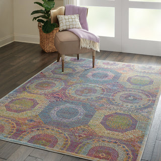 Nourison Ankara Global ANR05 Multicolor Area Rug Room Image Feature