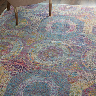Nourison Ankara Global ANR05 Multicolor Area Rug Corner Image