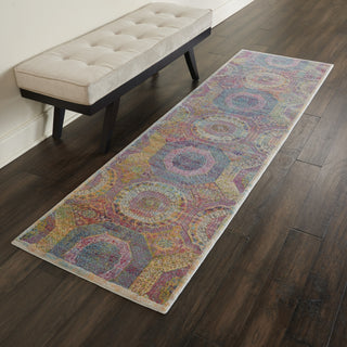 Nourison Ankara Global ANR05 Multicolor Area Rug Corner Image