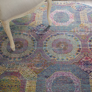 Nourison Ankara Global ANR05 Multicolor Area Rug Corner Image