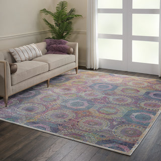 Nourison Ankara Global ANR05 Multicolor Area Rug Room Image Feature