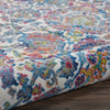 Nourison Ankara Global ANR06 Ivory Blue Area Rug Corner Image