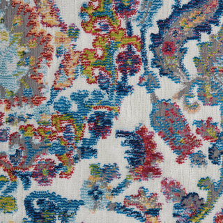 Nourison Ankara Global ANR06 Ivory Blue Area Rug Swatch Image