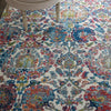 Nourison Ankara Global ANR06 Ivory Blue Area Rug Corner Image