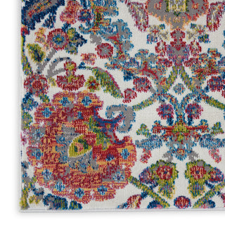 Nourison Ankara Global ANR06 Ivory Blue Area Rug Texture Image