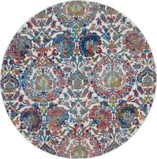 Nourison Ankara Global ANR06 Ivory Blue Area Rug Main Image