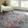 Nourison Ankara Global ANR06 Ivory Blue Area Rug Room Image Feature