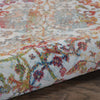 Nourison Ankara Global ANR06 Ivory Orange Area Rug Corner Image
