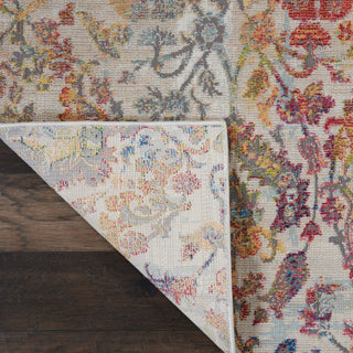 Nourison Ankara Global ANR06 Ivory Orange Area Rug Corner Image
