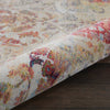 Nourison Ankara Global ANR06 Ivory Orange Area Rug Corner Image