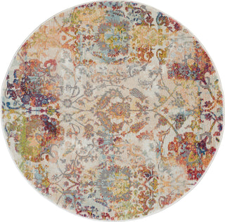 Nourison Ankara Global ANR06 Ivory Orange Area Rug Main Image