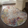 Nourison Ankara Global ANR06 Ivory Orange Area Rug Room Image Feature