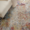 Nourison Ankara Global ANR06 Ivory Orange Area Rug Corner Image