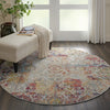 Nourison Ankara Global ANR06 Ivory Orange Area Rug Corner Image