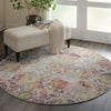 Nourison Ankara Global ANR06 Ivory Orange Area Rug Room Image Feature