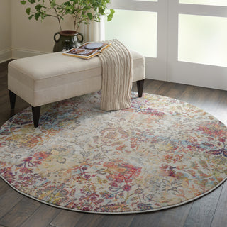 Nourison Ankara Global ANR06 Ivory Orange Area Rug Room Image Feature