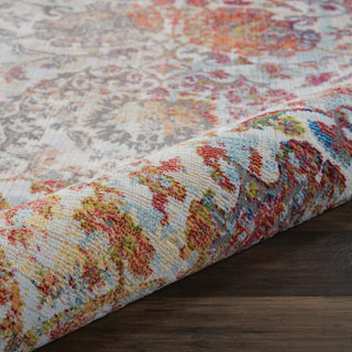 Nourison Ankara Global ANR06 Ivory Orange Area Rug Corner Image