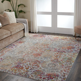 Nourison Ankara Global ANR06 Ivory Orange Area Rug Room Image Feature