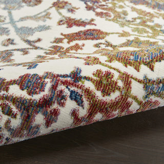 Nourison Ankara Global ANR06 White Multicolor Area Rug Corner Image