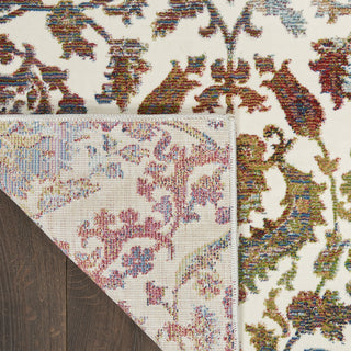 Nourison Ankara Global ANR06 White Multicolor Area Rug Corner Image