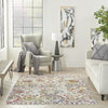 Nourison Ankara Global ANR06 White Multicolor Area Rug Room Image Feature