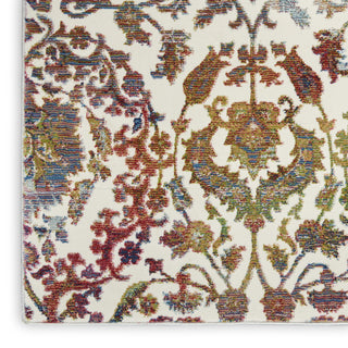 Nourison Ankara Global ANR06 White Multicolor Area Rug Texture Image