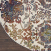 Nourison Ankara Global ANR06 White Multicolor Area Rug Detail Image