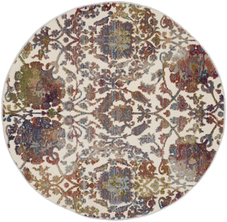 Nourison Ankara Global ANR06 White Multicolor Area Rug Main Image