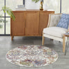 Nourison Ankara Global ANR06 White Multicolor Area Rug Room Image Feature