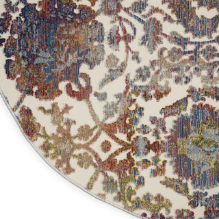 Nourison Ankara Global ANR06 White Multicolor Area Rug Texture Image