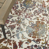 Nourison Ankara Global ANR06 White Multicolor Area Rug Corner Image