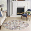 Nourison Ankara Global ANR06 White Multicolor Area Rug Room Image Feature