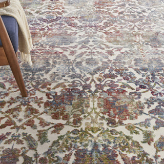 Nourison Ankara Global ANR06 White Multicolor Area Rug Corner Image