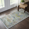 Nourison Ankara Global ANR07 Blue Green Area Rug Corner Image